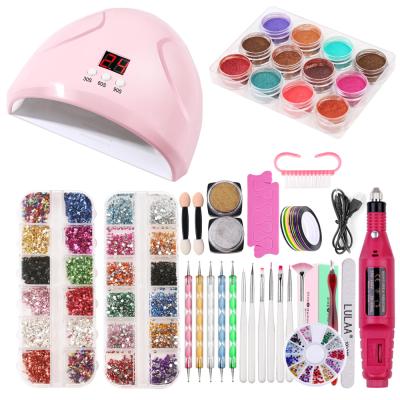 China Hot Selling Design Nail Tools Professional Nail Tool Kit Diy Manicure Drill Nail Tool Kit for sale