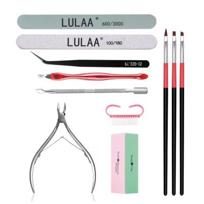 China Hot Selling Wholesale Design 9 Piece Cuticle Nail Suppliers Manicure Implements Manicure Tool Kit for sale