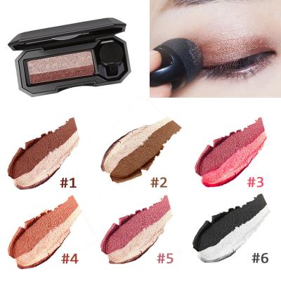 China Hot Selling Waterproof Color Eyeshadow Lazy Palette Double Waterproof Long Lasting Colorful Eyeshadow for sale