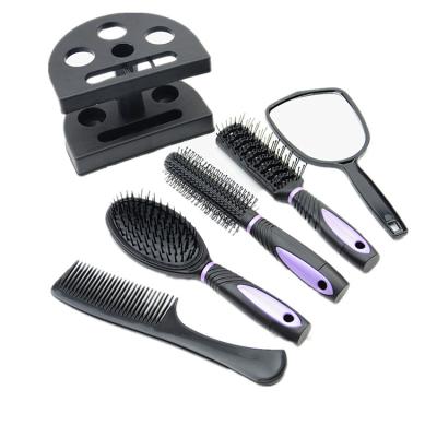 China 5 Piece Comb Set Combination Hair Growth Massager Comb Comfortable Hot Straightener Base Hair Brushes for sale