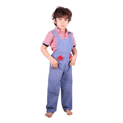 China Boys Indoor Outdoor Overall Rural Children's Gifts Shopping Cosplay Role Dress Professional Interpretation Stage Costume for sale