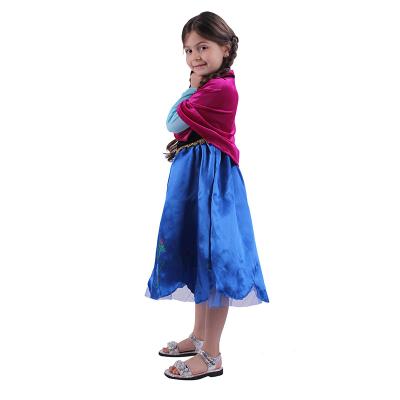 China Girls Elsa Anna Dress Elsa Toddler Children's Gift Shopping Clothing Girls Indoor Outdoor Dress Cartoon Cosplay Ice Queen Princess Dress for sale