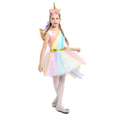 China Indoor Outdoor Unicorn Tutu Dress Costume Girls Summer Prom Cosplay Girls Gifts Purchase With Headband Dresses For Party for sale