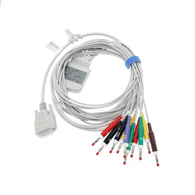 China Wholesale CE and ISO Certificate Reliable Quality ZONCARE ZQ-1201 1203G 1206 TPU 1212.10 Lead EKG Cable for sale