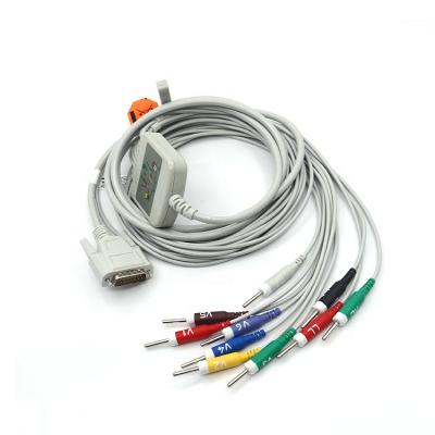 China 10 leads Nihon Kohden 9110K/9130k ecg/ekg medical cable, CE certificated YKD for sale