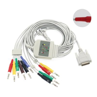 China 10 leads nihon kohden 10 leads electrocardiogram ECG monitor cable lead wire, AHA for sale