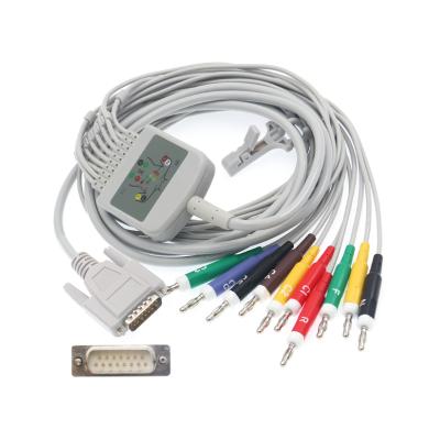 China 1 Reliable Quality GE Biocare ECG 300 ECG-1200 3010 6010 100 9803, 10 Lead Electrocardiogram Cable, Medical YKD for sale