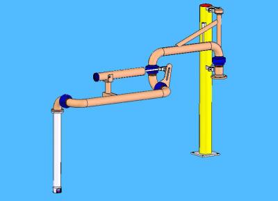 China Truck loading arms are designed to load & unload oil and petrochemical liquid between tanks and truck, railcar, ISO cont for sale