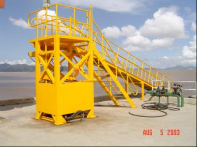 China Gangway Column E1 consists of main ladder, deck ladder and frame. It is applicable to 3000 DWT to 30000 DWT Jetty. for sale