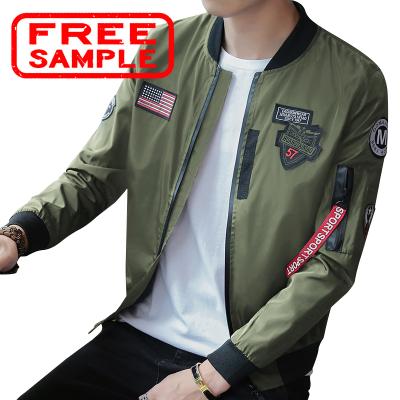 China FREE Custom Men's Quilted Bomber Jacket Reversible SMAPLE Logo Jeans Winter Jacket For Man Jaket for sale