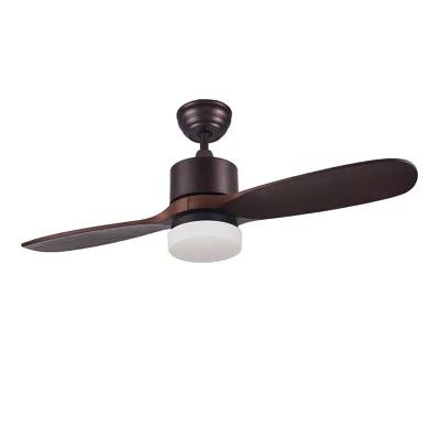 Китай 52inch Dc motor Simple decoration Two solid wood blades rustic design ceiling fan with light продается