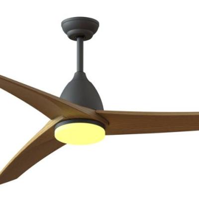 China 60 Inch Superior Quality Air Cooler Retro Solid Wooden Leaf Blades Ceiling Fan With Light for sale