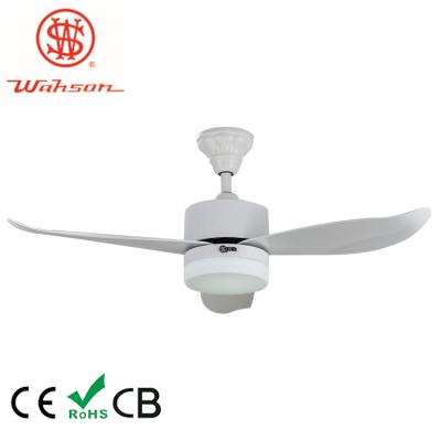 China Modern Design Matte white Fan Acrylic Lampshade Energy Saving Electric Ceiling Fan With Light ceiling fan ac dc for sale