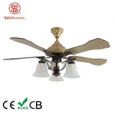 Cina 52 inch Antique decorative ceiling fan with light remote control in vendita