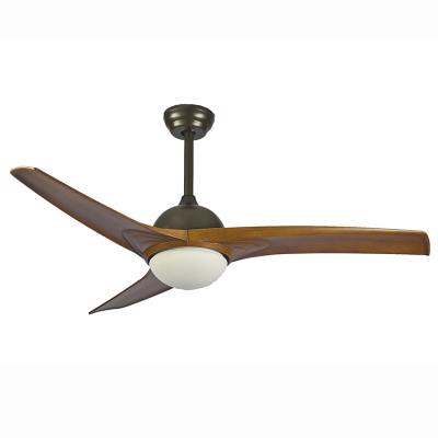 中国 52 inch ac dc motor abs wood ceiling fan with light remote control 販売のため