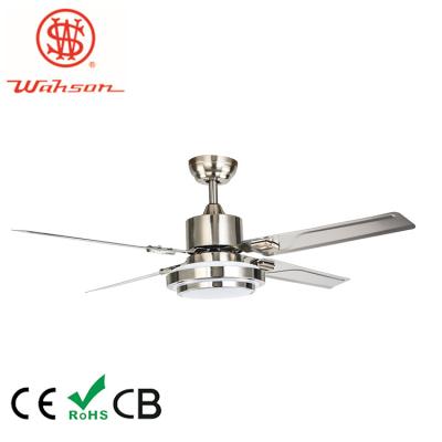 中国 Mute motor iron blade remote control hotel bedroom ceiling fan with light 販売のため