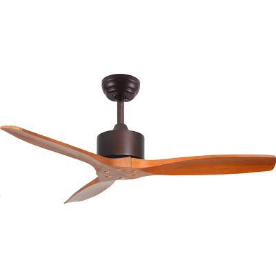 中国 Modern Simple Style Decorative Wood Energy Saving Remote Control Ceiling Fan With Lamp 販売のため