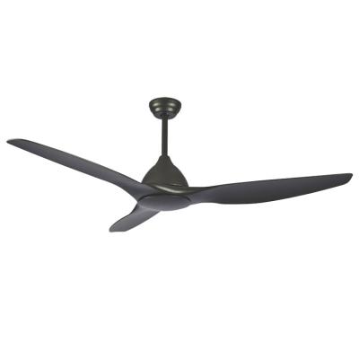 Chine 52 inch ac dc motor black white ceiling fan without light à vendre