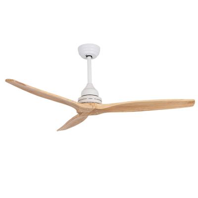 中国 Modern 52 inch ac dc motor wood ceiling fan without light remote control 販売のため