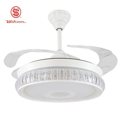 Chine Zhongshan Guzhen Lighting China Manufacture Factory Price 42'' Crystal ceiling fan with hidden blades and remote control à vendre