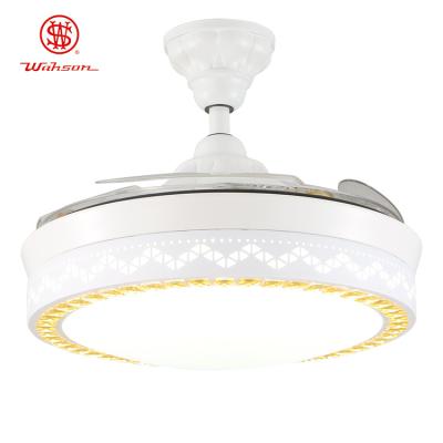 Chine Home Appliances Modern hidden blade Ceiling Fan Decorative Electric Household Domestic Fan Ceiling Light à vendre