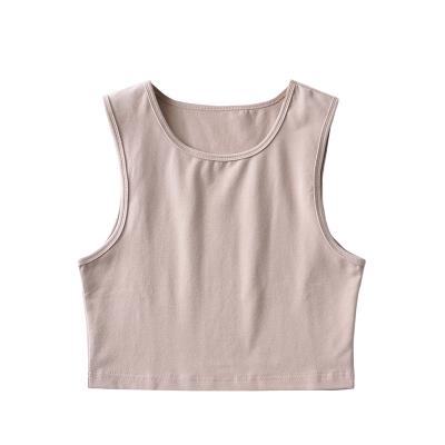 China Hot Sale Anti-pilling Ladies Tank Spring Underwear Short Top Cotton Breathable Tanks for sale