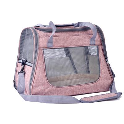 China Cat Carrier Pet Carriers Breathable For Small Medium Cats Dogs Puppies 15 Pound Folding Puppy Carrier for sale