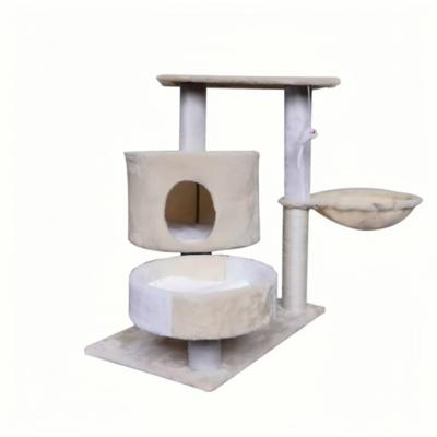 China Sustainable Cat Tree A Scratch Toy Activity Center Cat Tower Furniture Jute Covered Scratching Posts for sale