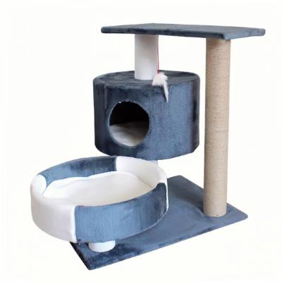 China Cat Tree Tower Tree viable for indoor with housing and scratch posts for kittens climbing the tower for sale