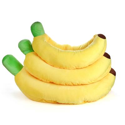 China Breathable Dog Cat Beds Pets Comfortable and Washable in Banana Shape and Color PED Bed for sale