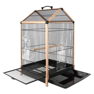 China Large Breathable Bird Cages With Rolling Stand Finch Cage Macaw Cockatoo Pet Chinchilla House Wrought Iron Bird Cage for sale