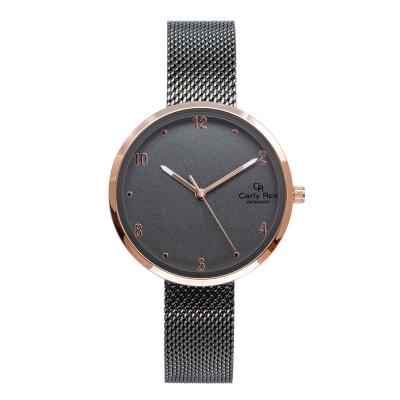 China OEM Rose Gold Analog Mesh Band Water Resistant Combine Clean Design Slim Ladies Watch for sale