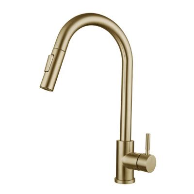 China Sense Faucets Brushed Gold Smart Touch Kitchen Faucet With Extension Hose for sale