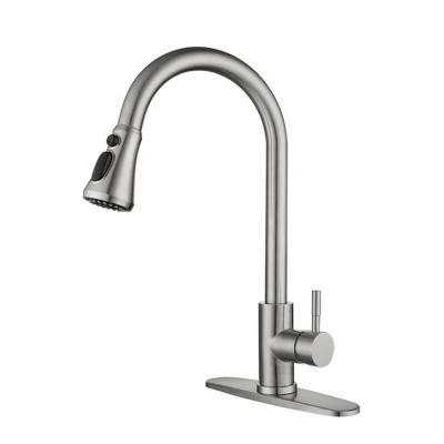 China Modern 3 Modes Single Hole Kitchen Faucet With Lid for sale