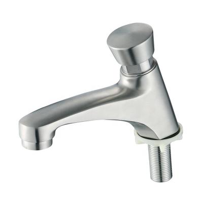 China Modern Public Weather Delayed Self Closing Basin Faucet for sale