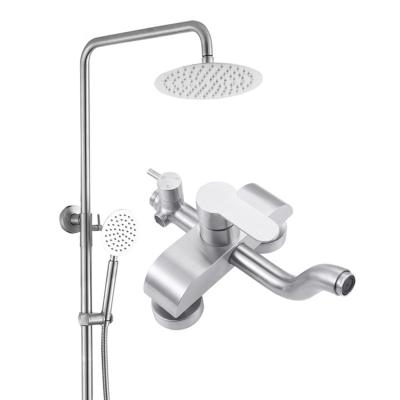 China With Slide Bar 3 Function Stainless Steel Healthy Natural Bath Shower Sets for sale