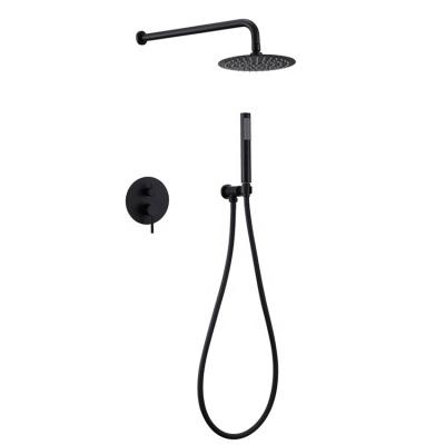 China Without SUS304 Black Wall Mounted Sliding Bar Conceal The Mixer Shower for sale