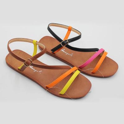 China Fashion Trend Factory wholesale New fashion non-slip sandals women 2023 pvc ladies shoes and sandals flat Beach Casual for women and lady for sale