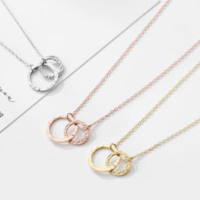 China Wholesale BOHEMIA Fashion Women Jewelry Ring Geometric Necklace Short 316L Stainless Steel Clavicle Chain Necklace for sale