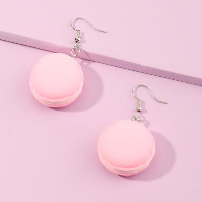 China Fashion News Fashion Jewelry Resin Macarons Girls Colorful Acrylic Cartoon Wholesale Cute Earrings Women Lovely Dangle Earring for sale