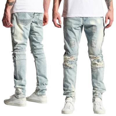 China High Quality Fade Proof Color Skinny Ripped Men's High Quality OEM Best Price Men's Casual Jeans Custom Logo for sale