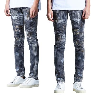 China OEM new style corduroy anti-static pants men's small moq men's graffiti paint pants custom logo for sale