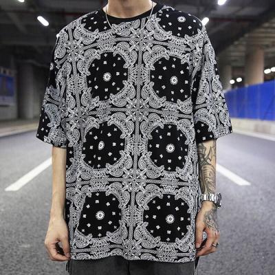 China OEM Pattern Hip Anti-Shrink Special Loose Hop Printed High Quality Stock Short Summer Crewneck Sweatshirt Vintage Skateboard Sleeve T-Shirt for sale