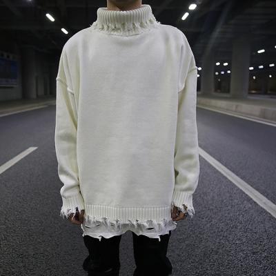 China Dropshipping Solid Color Sweater Designs High Neck Sweater Mens Anti Shrink Stocks Latest For Men for sale