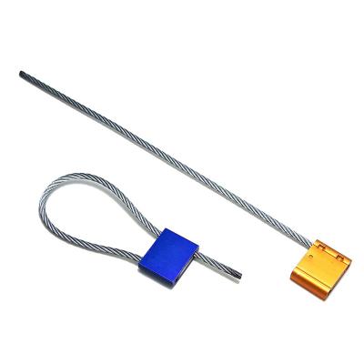 China Aluminum Alloys Customized Blue Pull High Security ISO17712 5.0mm Aluminum Alloy Cable Tight Seal For Container for sale