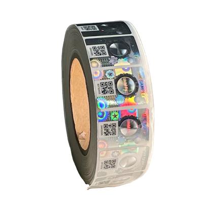 China Waterproof Custom Adhesive 3D Security Hologram Sticker Anti-Counterfeit Label With Serial Number Printing for sale