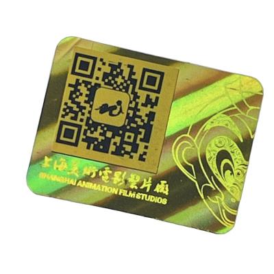 China Custom Waterproof 3D QR Code Serial Number Hologram Sticker / Holographic Tamper Evident Security Label for sale