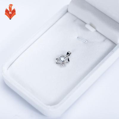 China NH-AJ003-PE Romantic Popular Initial Flower Shape Necklace Pendant 925 Sterling Silver Pendant For Jewelry Vendors for sale