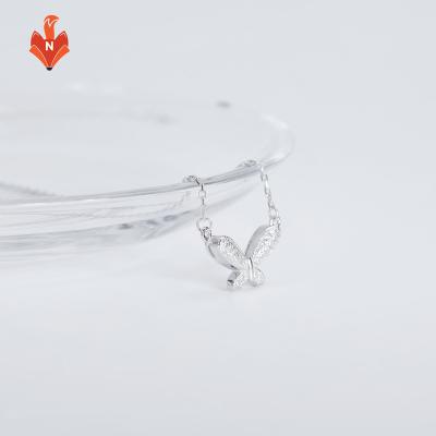 China NH-AJ001B-NE Environmental Friendly Design 925 Sterling Silver Butterfly Necklace Jewelry Elegant Silver Necklace New For Wholesale for sale