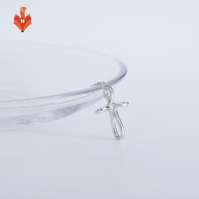 China NH-AJ006A-NE factory price 925 sterling silver cross necklace environment friendly rose gold color pendant necklace for sale for sale